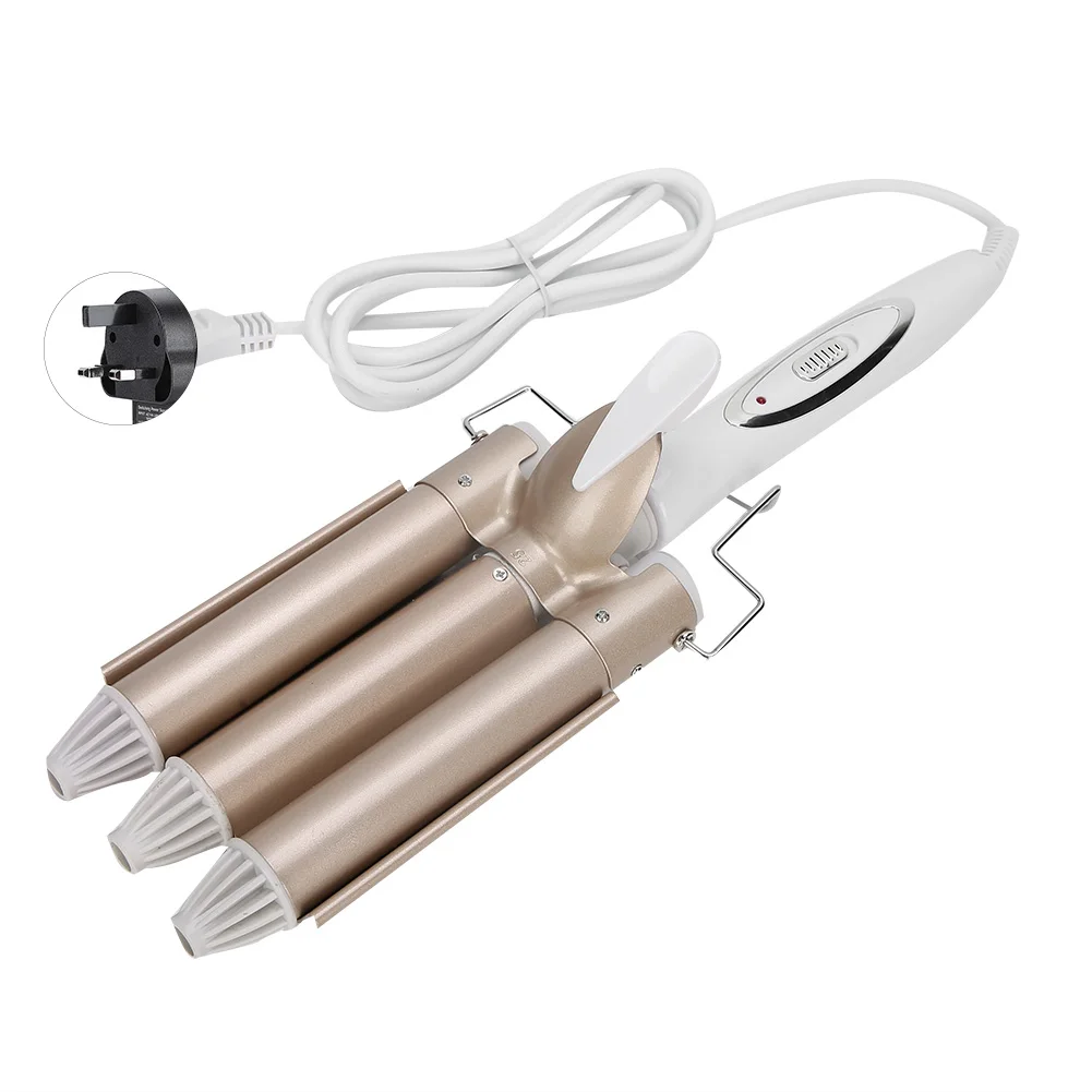 

Three Barrel Curling Iron Salon Hairstyling Waver Hair Crimper Hairdressing Tool 25mm 110‑240V three