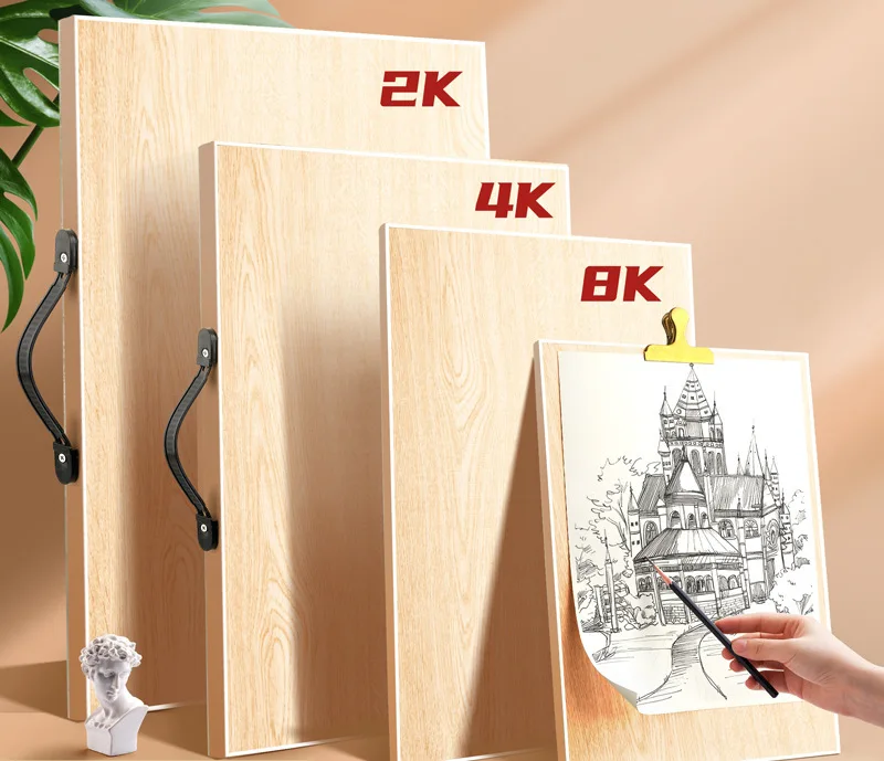 

Доска для рисования 4K портативная, рисование акварелью и деревом, 8 к, твердая четыре кипяченых гуаши, 2 к