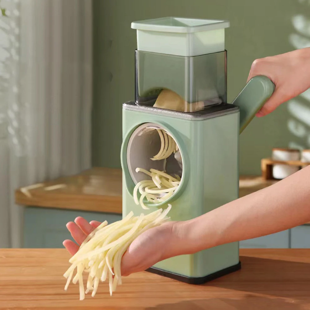 

Кухонная круглая Терка 3 в 1, кухонный инструмент, ручной спиральный домашний Многофункциональный ручной измельчитель, овощерезка, картофел...