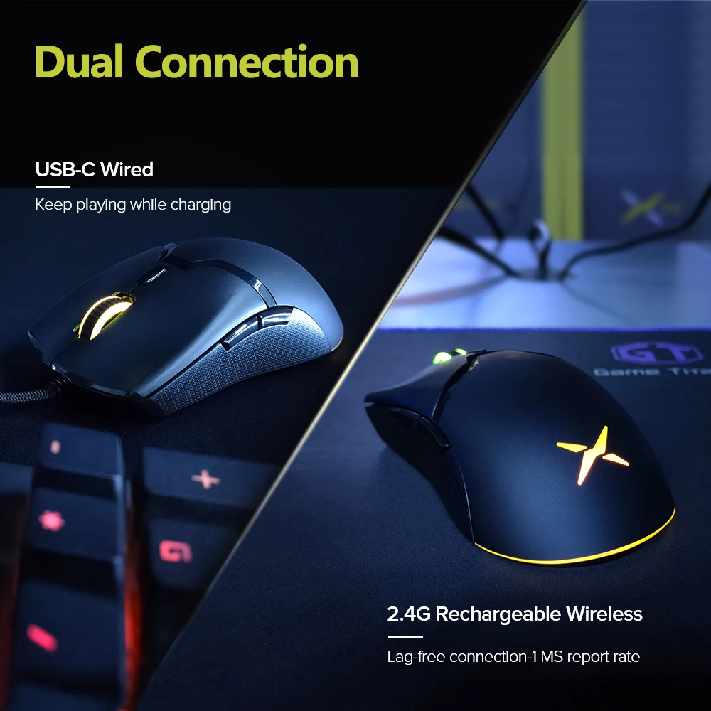 Delux M800 ульсветильник Кая PMW3389 16000DPI Проводная игровая мышь ...
