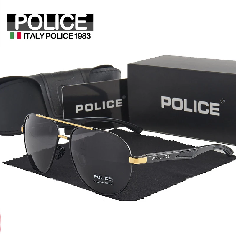 Поляризованные солнцезащитные очки-пилоты из полиции мужские повседневные очки