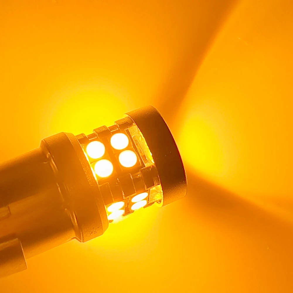 2x P21W 1156 BA15S PY21W BAU15S Светодиодный лампочки 12 В 1157 BAY15D светодиодный P21/5W сигнал поворота светильник 3030SMD T20 7443 фонари заднего хода