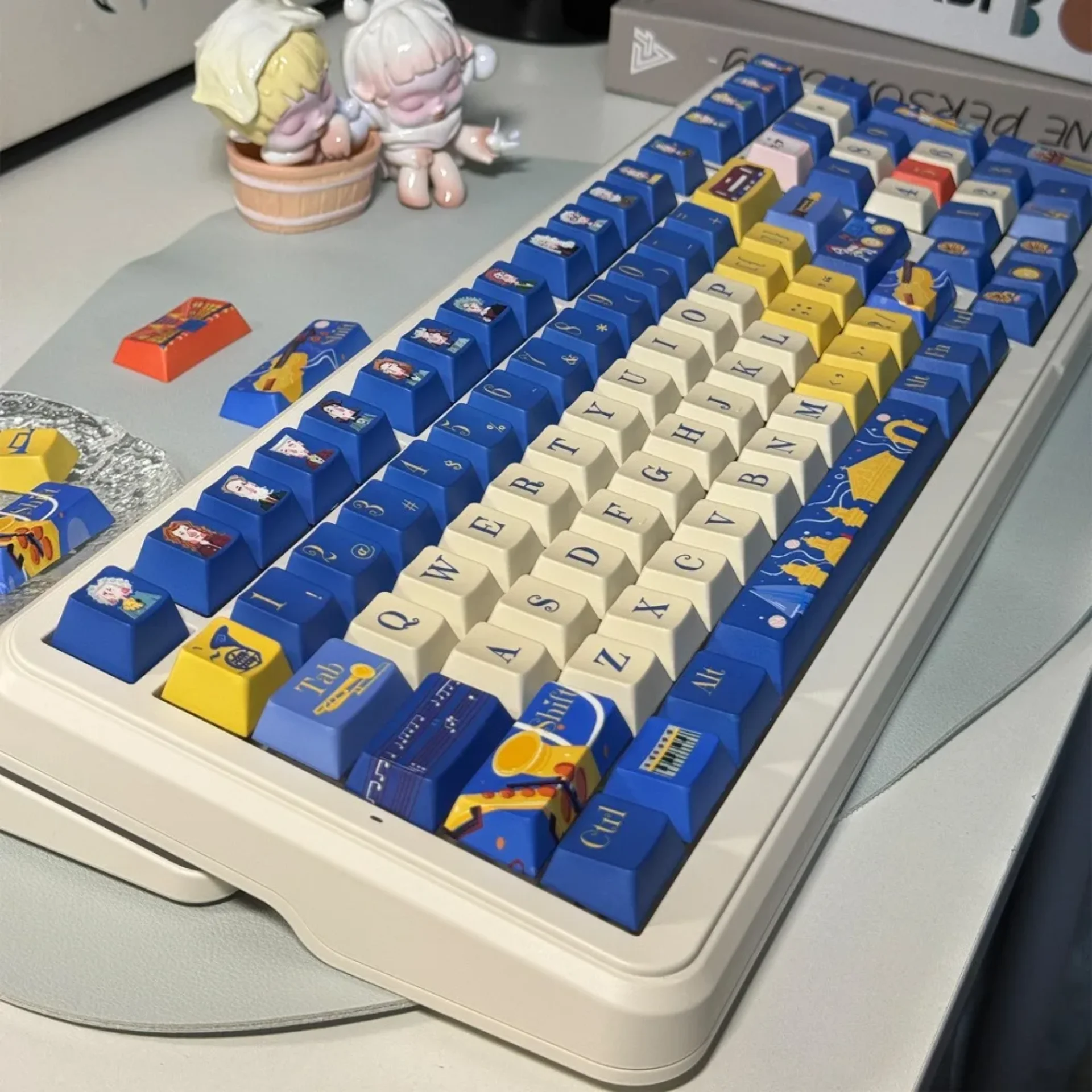 Маленький полный комплект вишневый музыкант кейкап PBT для Mx Cherry Gateron