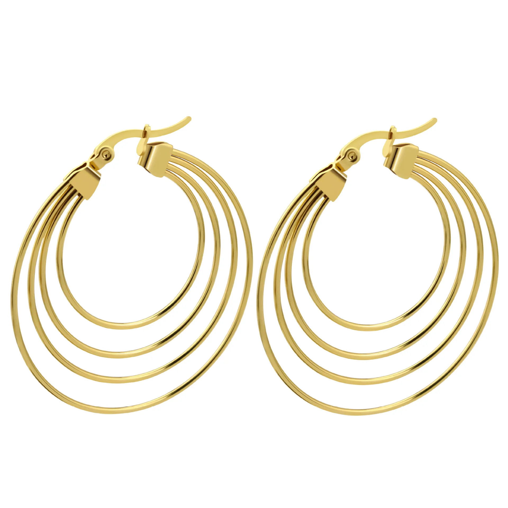 

Hot Selling Fashion Temperament Exaggerated Large Earrings Stainless Steel Simple Personality Irregular Earrings