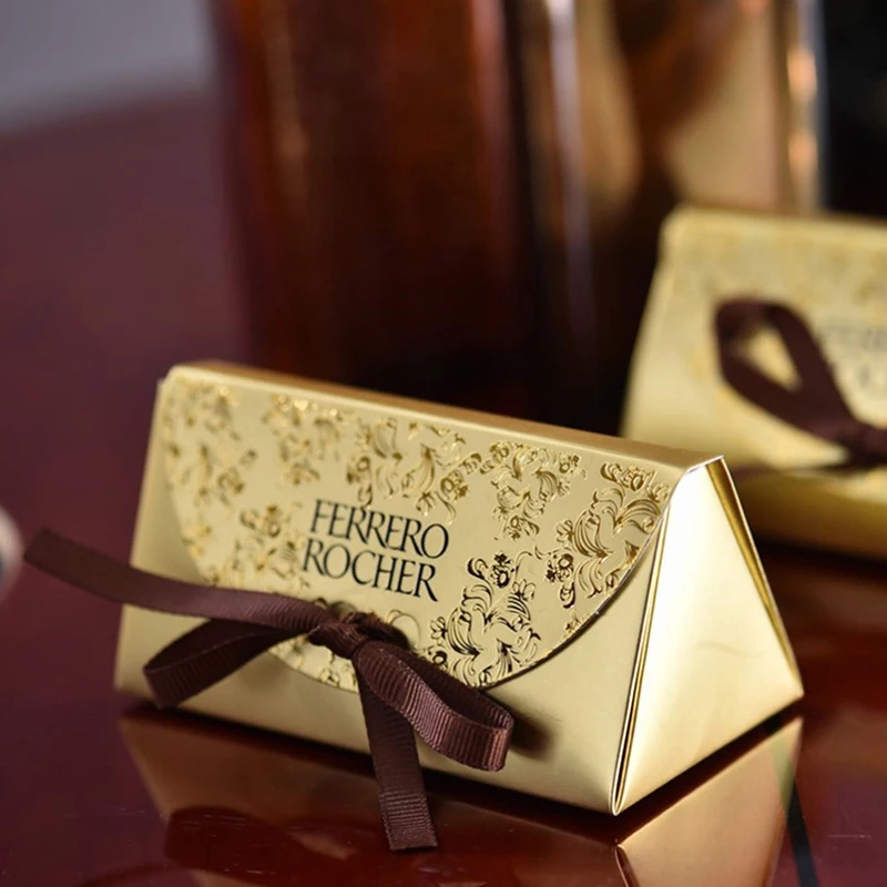 

20Pcs Ferrero Rocher Boxes Wedding Favors and Gifts Box Baby Shower Paper Candy Box Wedding Decoration Sweet Gifts Bags Supplies