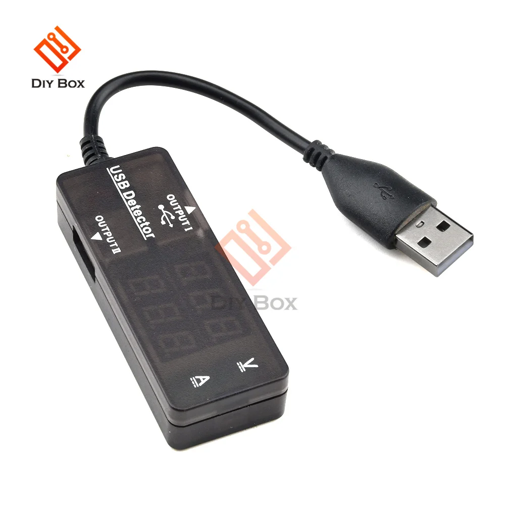 USB-тестер с двойным дисплеем вольтметр амперметр индикатор напряжения емкость