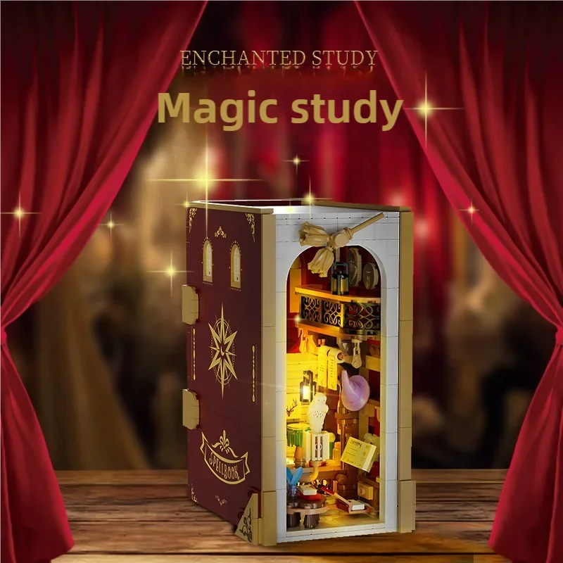 1016 шт. волшебный книжный магазин строительные блоки уютный коттедж подставки для