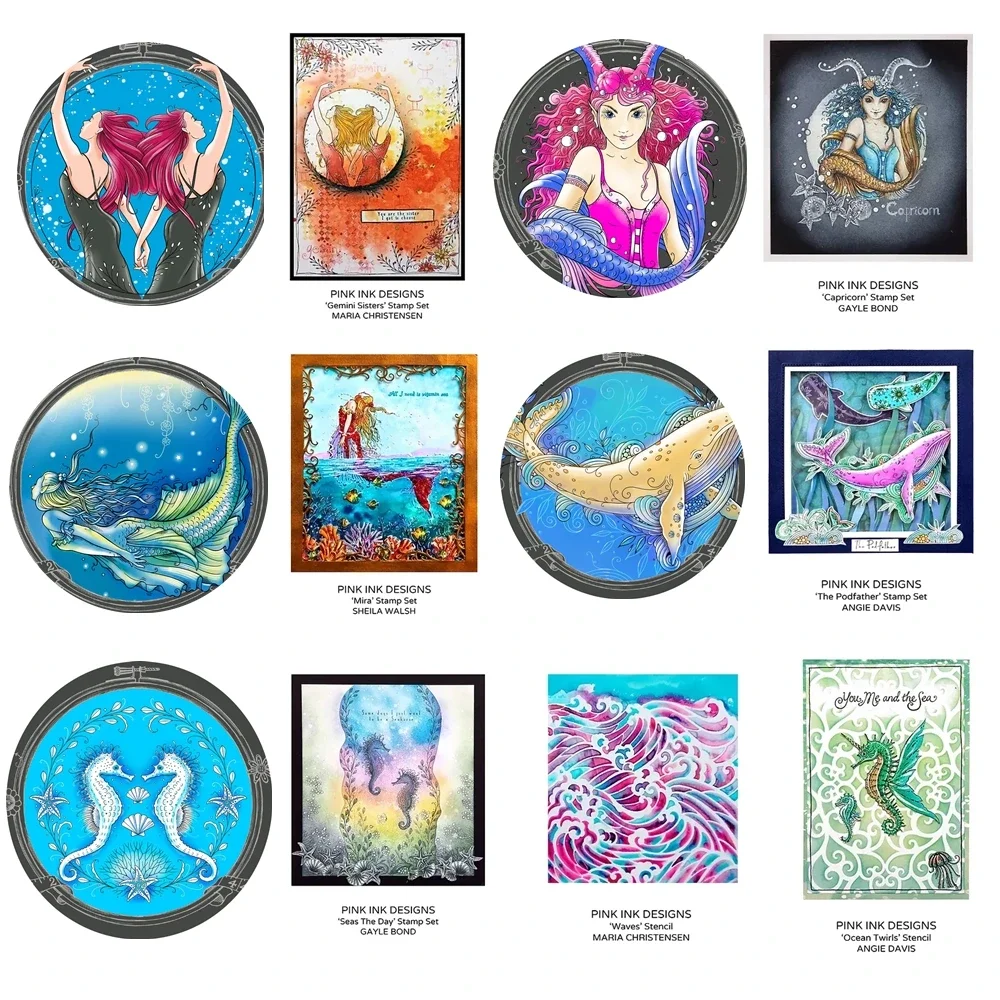 Новинка 2023 прозрачные штампы для скрапбукинга Козелок морская лошадь близнецы