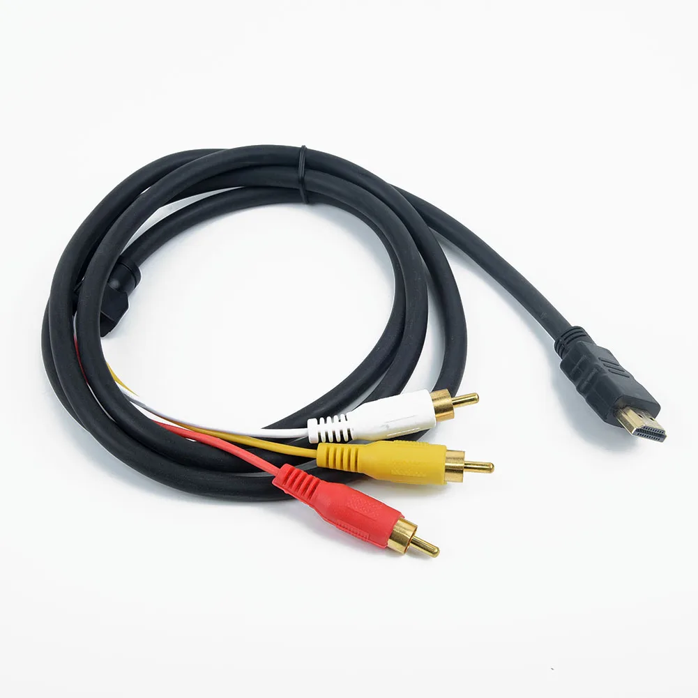 HDMI-совместимый штекер для 3 RCA AV Аудио Видео компонентный Шнур адаптер ТВ HD TV DVD 1080p