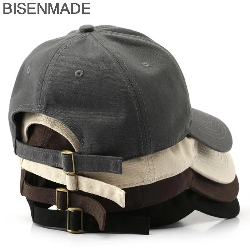 

Бейсболка BISENMADE для мужчин и женщин, модная винтажная хлопковая кепка от солнца с полями, с эффектом потертости, в стиле кэжуал, с большой головой, летняя