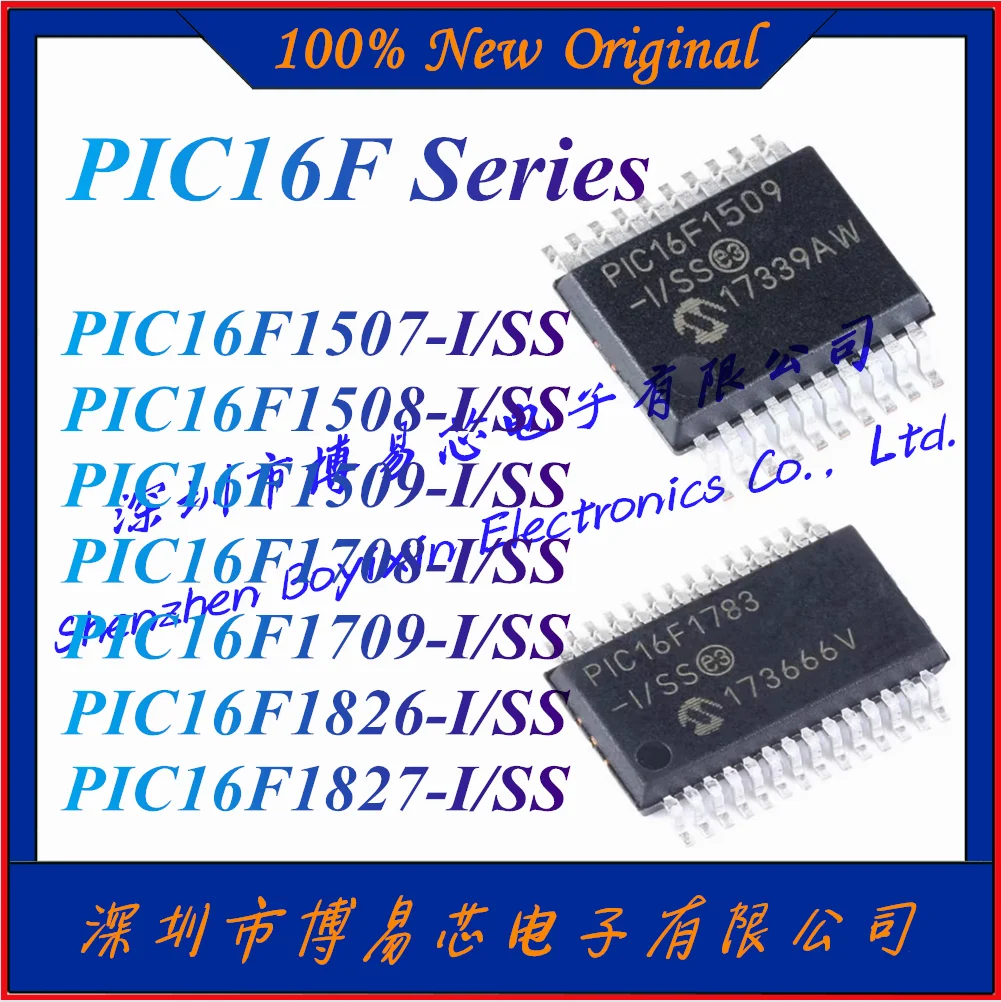 PIC16F1507-I SS PIC16F1508-I SS PIC16F1509-I SS PIC16F1708-I SS PIC16F1709-I SS PIC16F1826-I SS PIC16F1827-I SS microcontroller