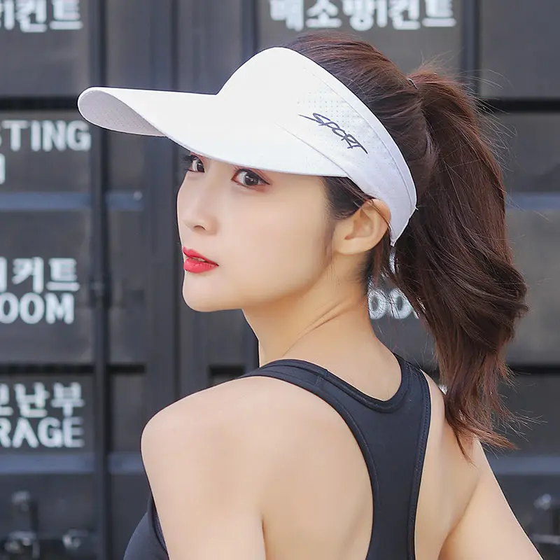 Empty Top Visor hat Sports Caps Men Women Hats New Breathable Sun Visor Hats Summer European Outdoor Casual Unisex Ponytail Hat