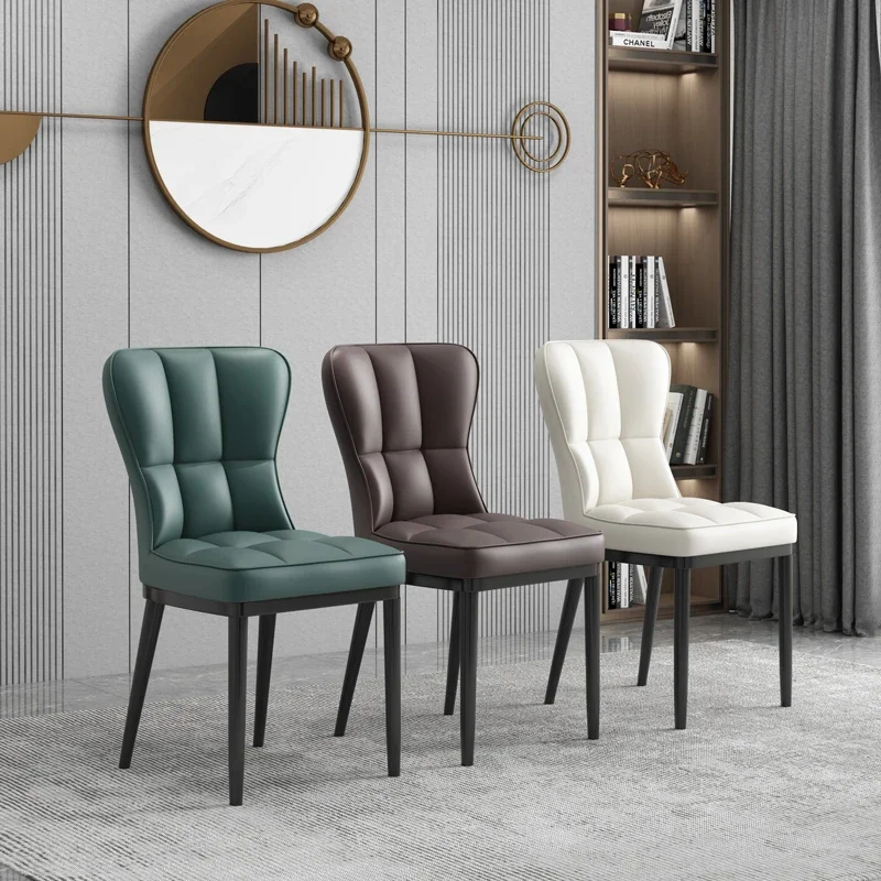 Минималистичный металлический ресепшн обеденный стул в скандинавском стиле