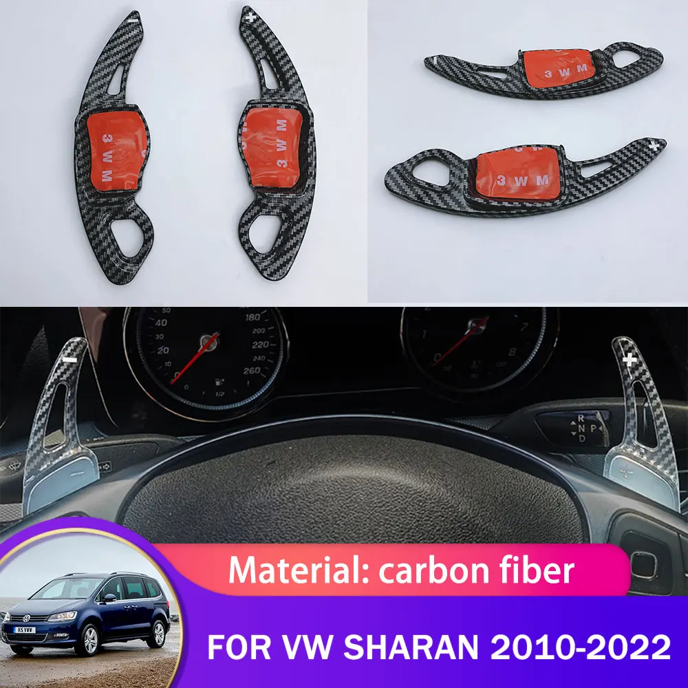 

Carbon Fiber Steering Wheel Paddle Shift For Volkswagen VW Sharan SEAT Alhambra 7N 2010~2022 Paddles Shifter 2017 2018 2019 2020