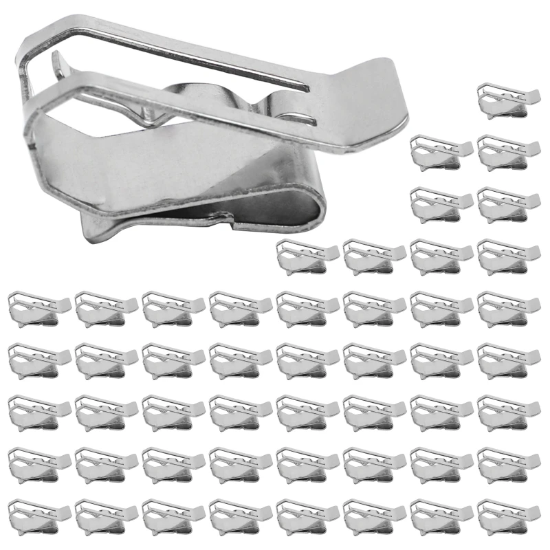 

50pcs Solar Panel Cable Clips Trailer Wire Clips Stainless Steel 25mm Length