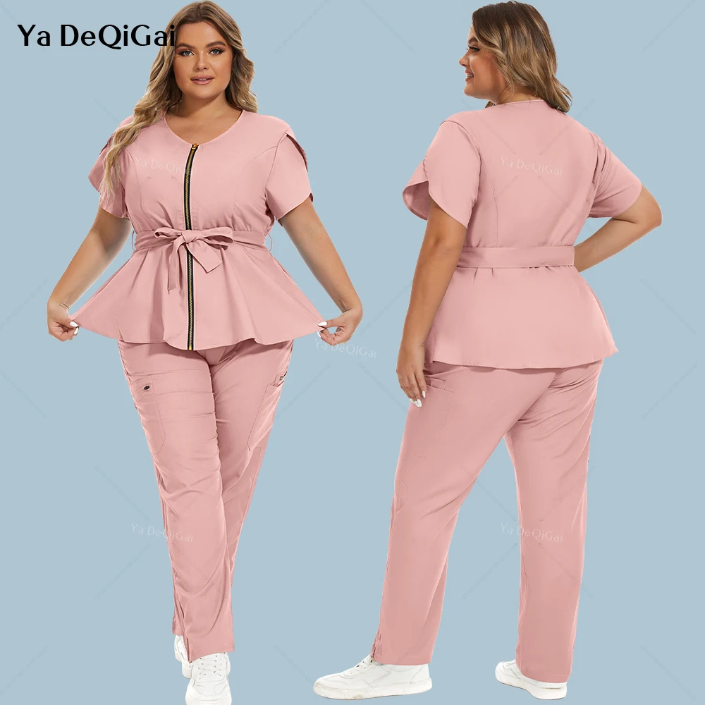 

Women Scrubs Set Nurse Uniform Nursing Accessories Medical Workwear Hospital Clinical Work Clothes Surgical Overall Jogger Suits