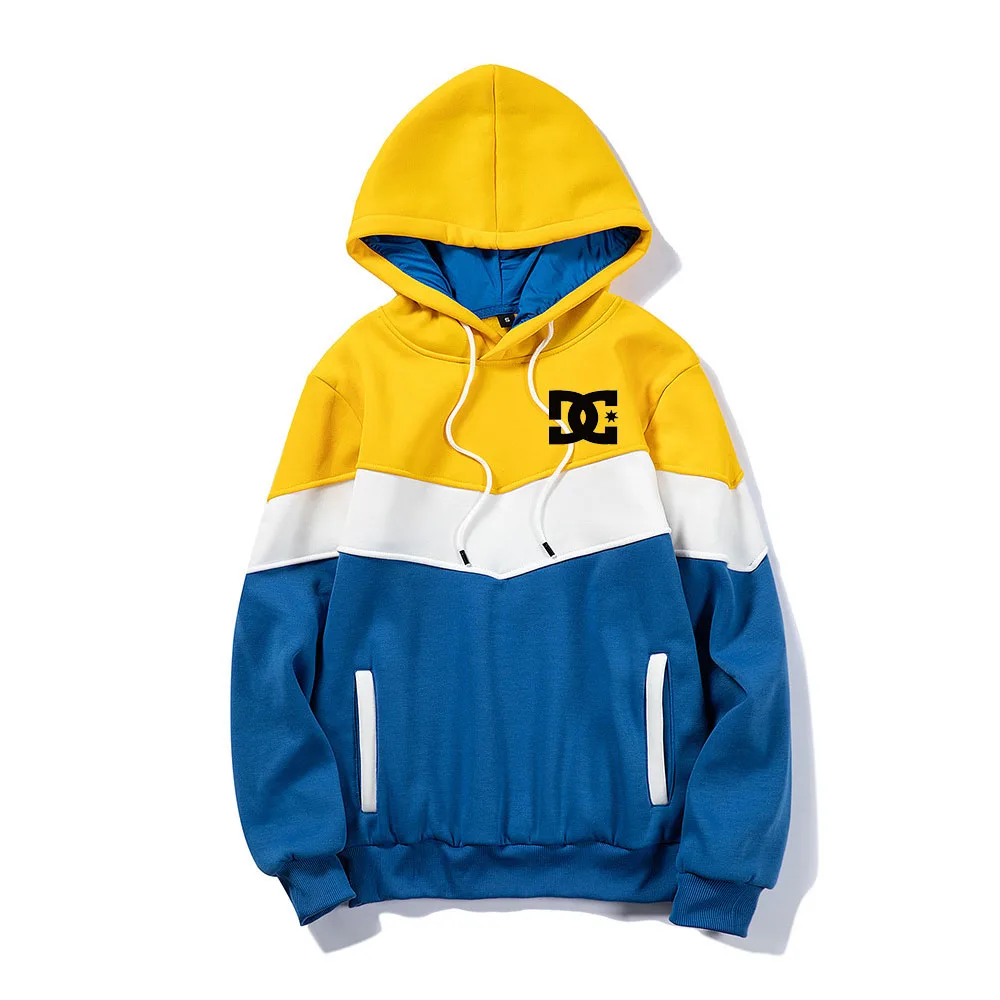 

2022 Dc Spring Autumn New Men Multi-color Stitching Essential Hoodies Sports Warm Casual Mens Sportswear Fashion Men Pullovers