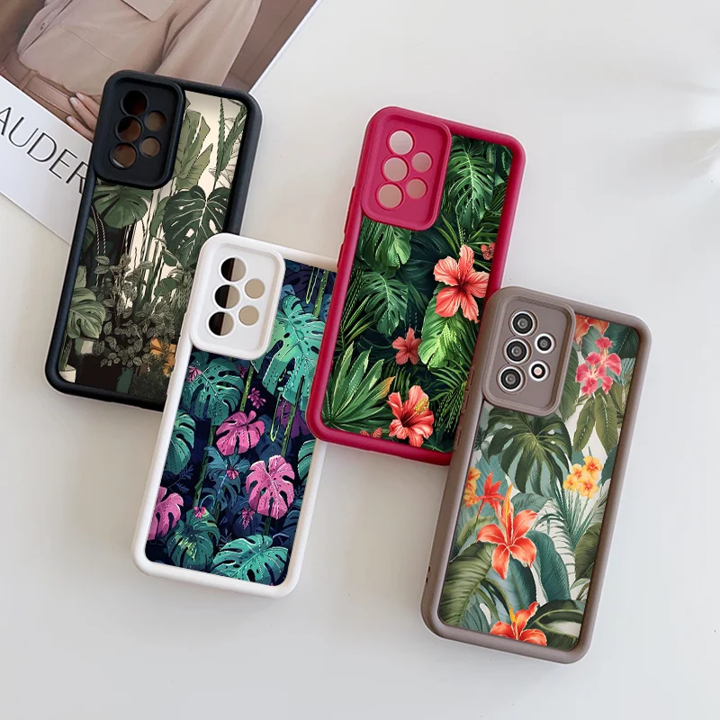 Фото Винтажный чехол для телефона с цветочным узором Palm Leaf для Xiaomi Redmi Note 14 Pro Plus 13 12 11 PRO 10 9 9S 11T Ultra 14C 13C 12C Чехлы №1