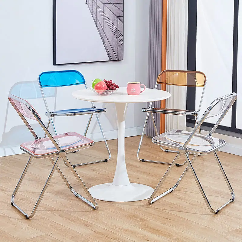 , Fashion Crystal Dining Chair, Light Luxury Stool With Backrest, Live Photo Chair And Makeup Chair, Wh