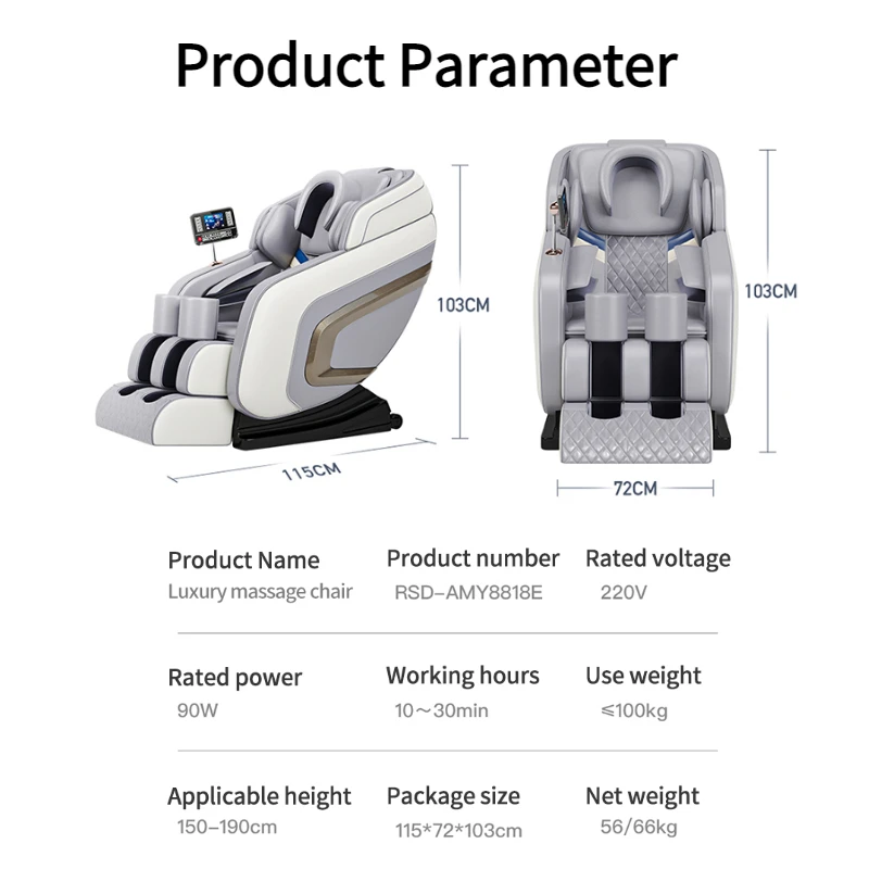 Space Capsule Multifunctional Zero Gravity Full Body Electric Kneading Cervical Sofa Home Luxury 145CM SL Track Massage Chair |