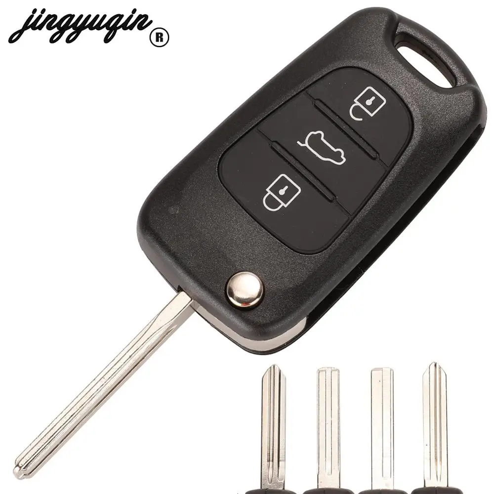 Откидной складной Автомобильный ключ jingyuqin 10p 3B для Kia Rio 3 Picanto Ceed Cerato Sportage K2 K3 K5 Hyundai