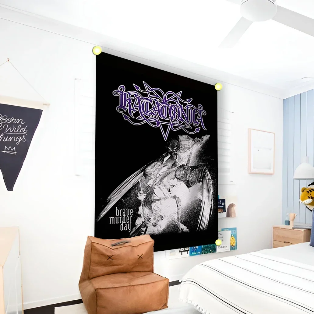 Шведский Поющий плакат Katatonias гобеленовый фон лучший подарок для парня Настенное