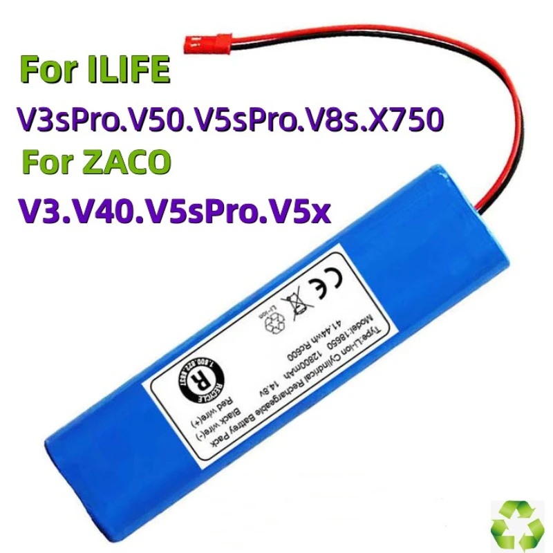 

The new type 18650 lithium battery pack 6800mAh capacity is applicable to the ilife sweeping robot V3s Pro, V50, V5s Pro, V8s