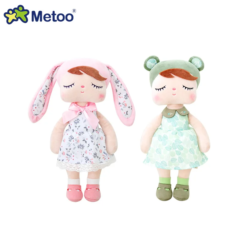 

33cm Metoo Angel Plush Stuffed Sweet Rabbit Cute Animals For Kids Toys Angela Doll For Girls Birthday Christmas Gift Dress