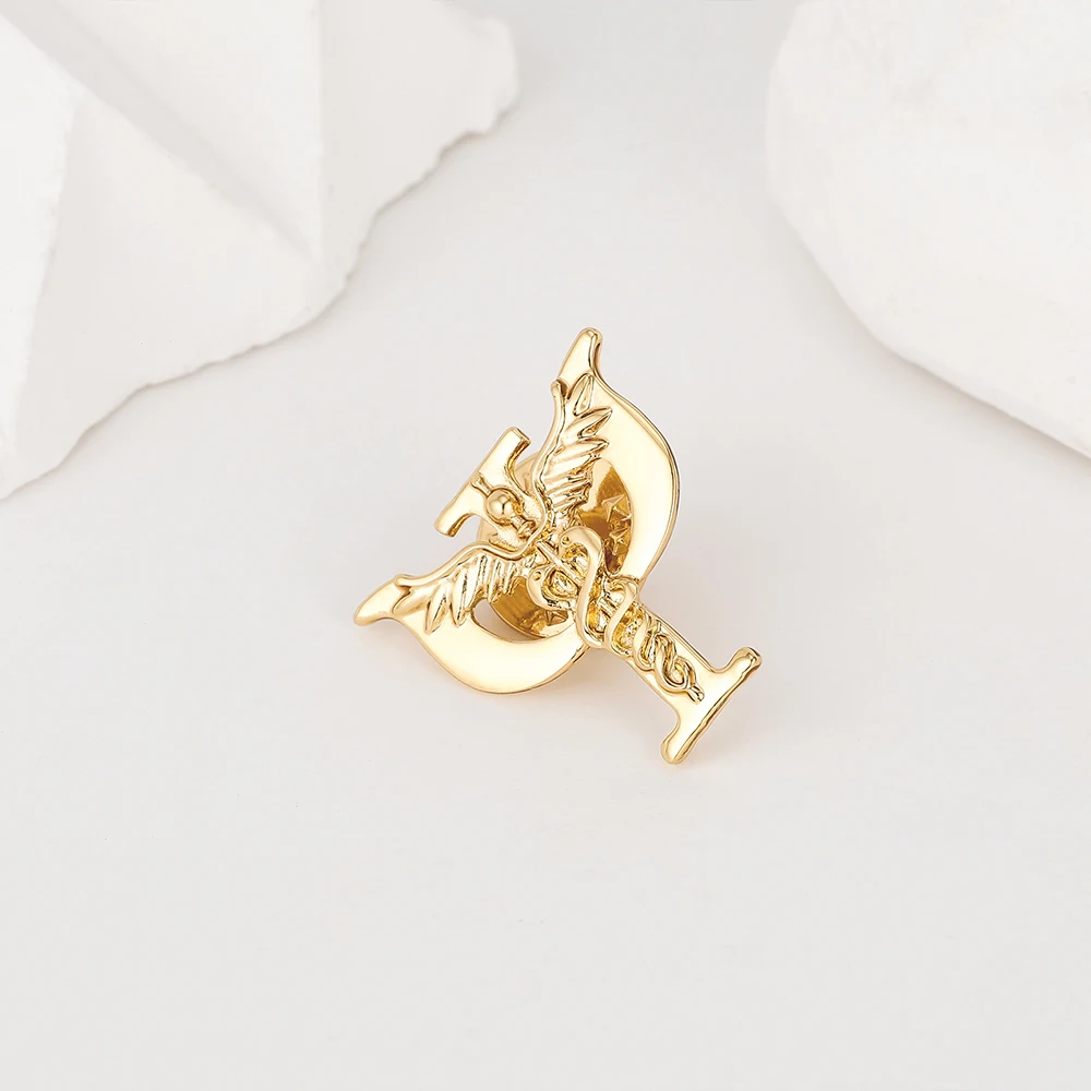 Hanrehse Psi Психология Кадуцей Брошь Булавка Медицинский Рюкзак Отворотом Шляпа