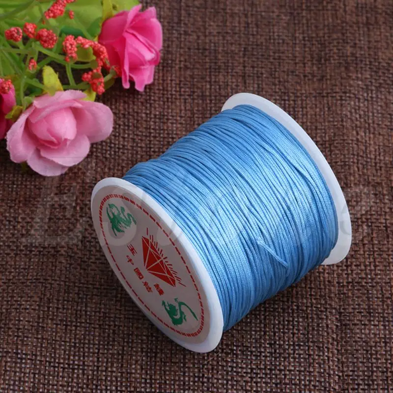 

0.8mm Nylon Cord Thread Chinese Knot Macrame Rattail Bracelet Braided String 45M