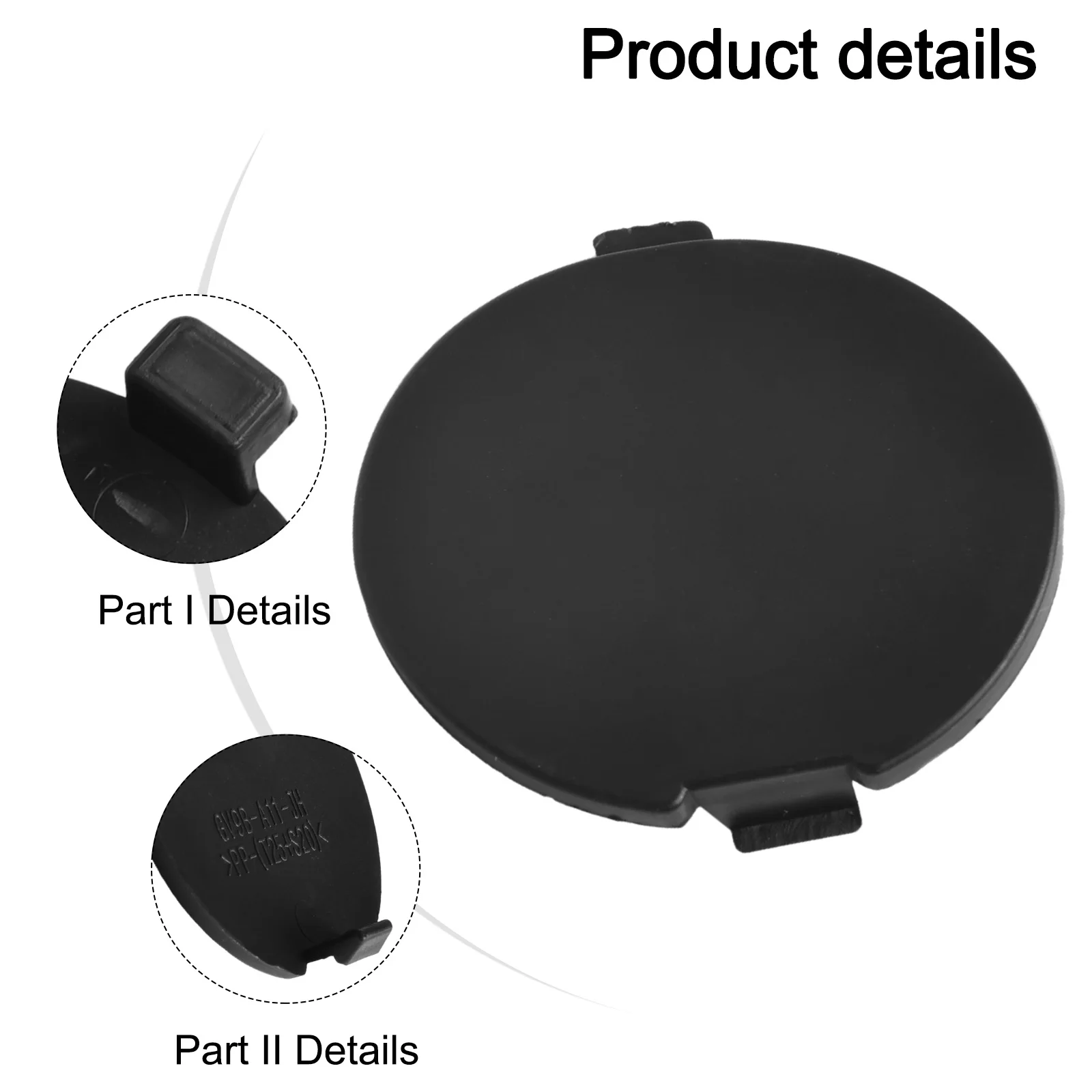 Крышка фаркопа бампера переднего Надежная посадка Гладкий внешний вид Крепление