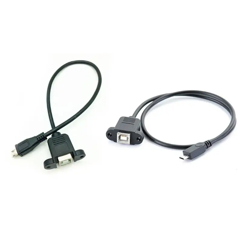 

30/50 см Micro USB штекер к USB2.0 B Тип мама адаптер кабель крепление на панели отверстие J60A