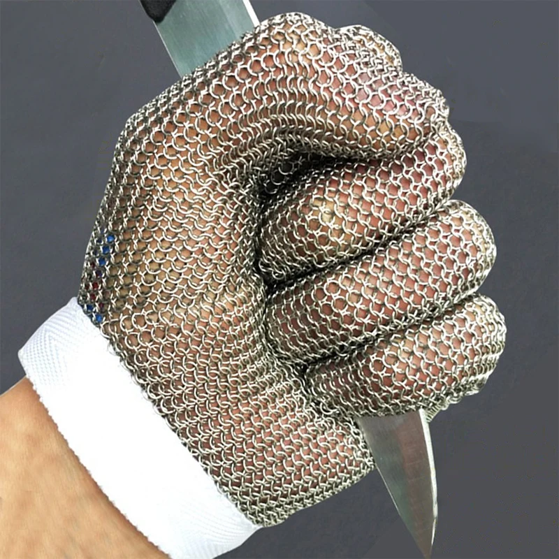 1pcs/2pcs Welding 5-level Metal Gloves for Cut Slaughter Protect Electric Shear Saw Work Anti-cut Gloves Left Right Universal