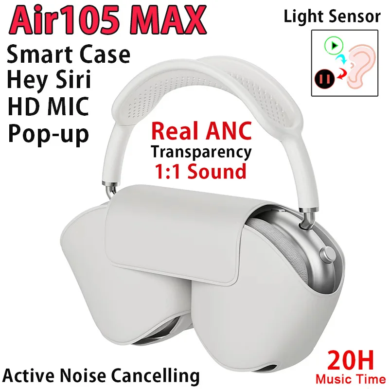 

1:1 Offical Air80 MAX AIR 4 MAX Air3 Wirelesss Metal Headphones Active Noise Cancellation Transparency Super Bass Audio Sharing