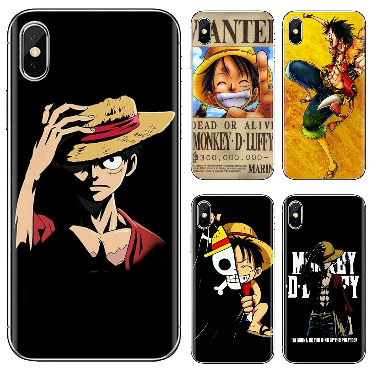 

For iPhone 10 11 12 13 Mini Pro 4S 5S SE 5C 6 6S 7 8 X XR XS Plus Max 2020 Phone Shell Case Hot Anime One Piece Monkey D. Luffy