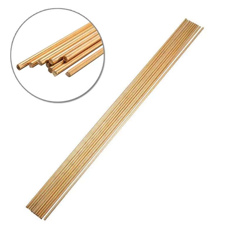 

Durable Industrial New Portable Brass Rods Sticks Wires 10pcs 2mmx250mm Brazing Equipment For Repair Welding Gold