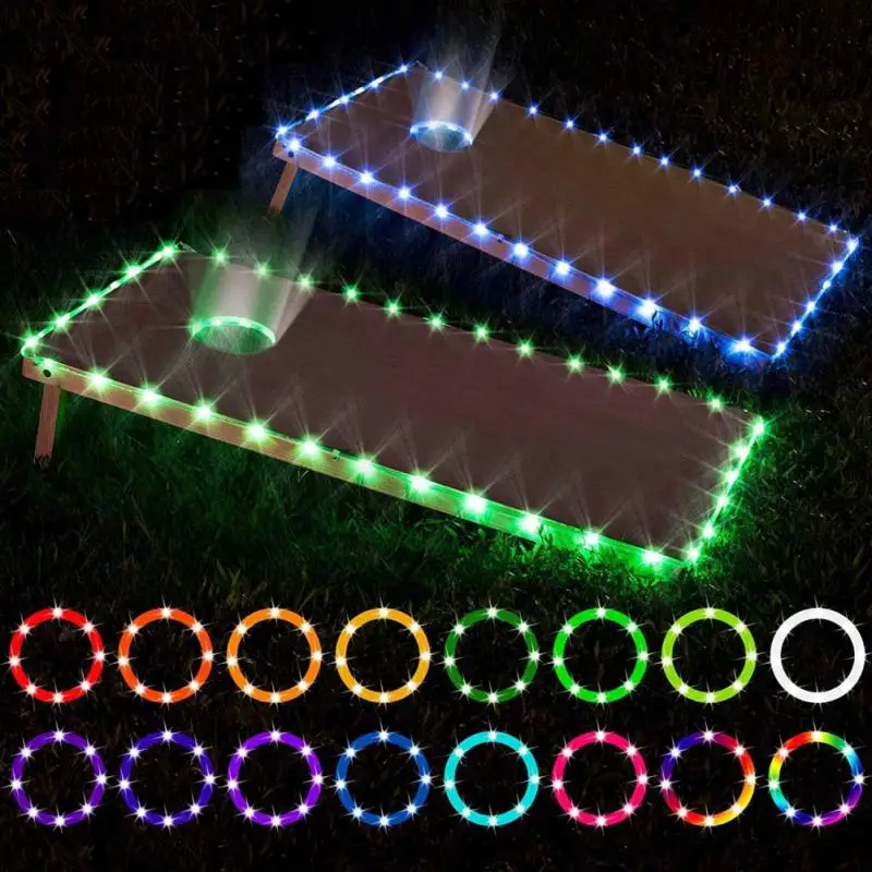 

Led Light 16 Ft Waterproof Variable Lighting Mode Remote Control Rgb Color Changing For Cornhole Board Sandbag Game Accessories