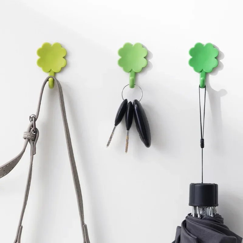 4 шт./компл. самоклеящийся крючок с четырьмя листами клевера легко