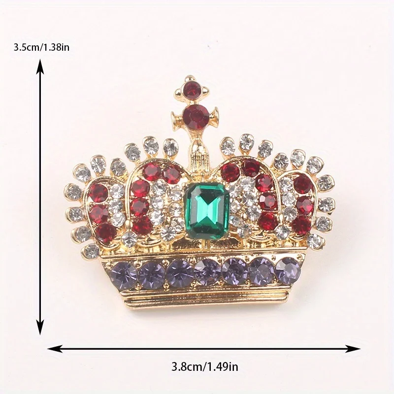Женская брошь в виде короны цвет ассортименте