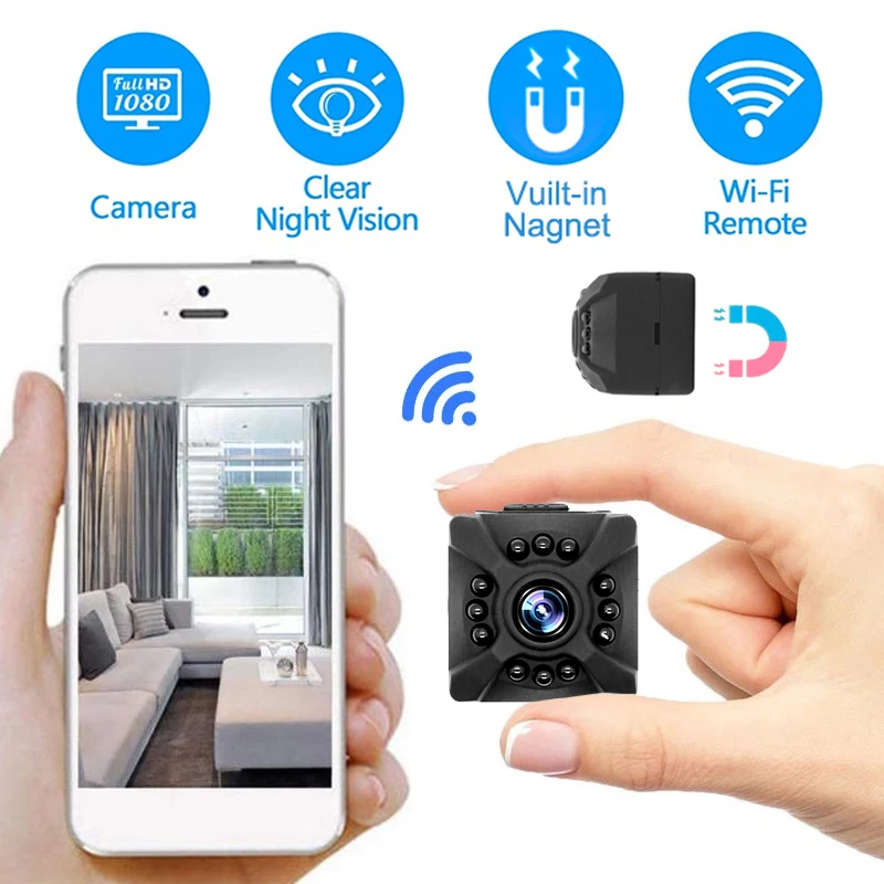 

Мини-камера HD 1080P с функцией ночного видения и поддержкой Wi-Fi