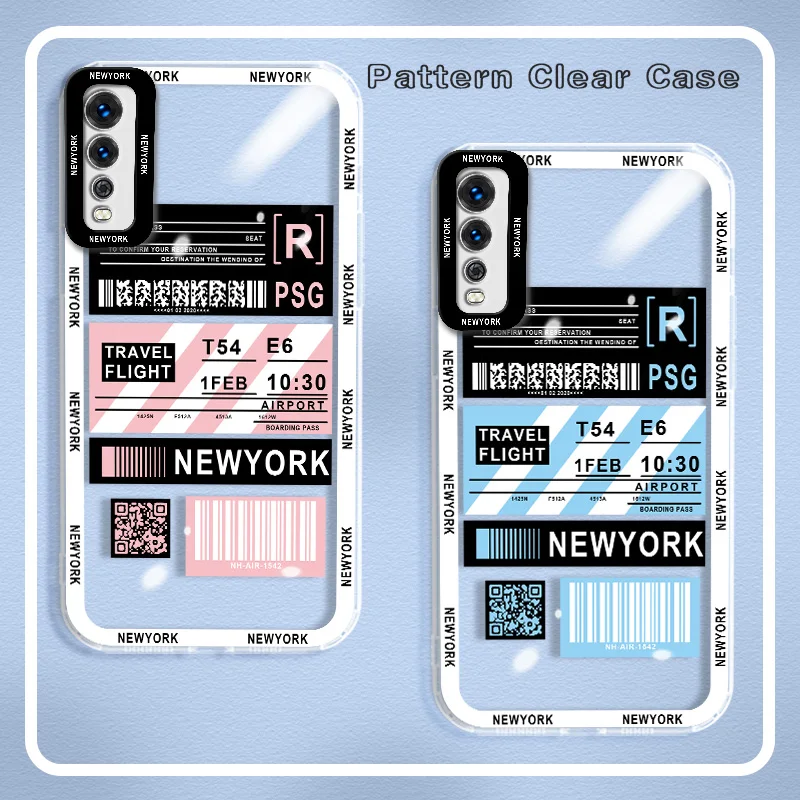 

Barcode Airline Ticket Clear Case for vivo Y12S Y12A Y20 Y20i Y20S Y20SG Y20G Y11S Y20A Y21 Y30G Y33T Y50 iQOO U1X Phone Case