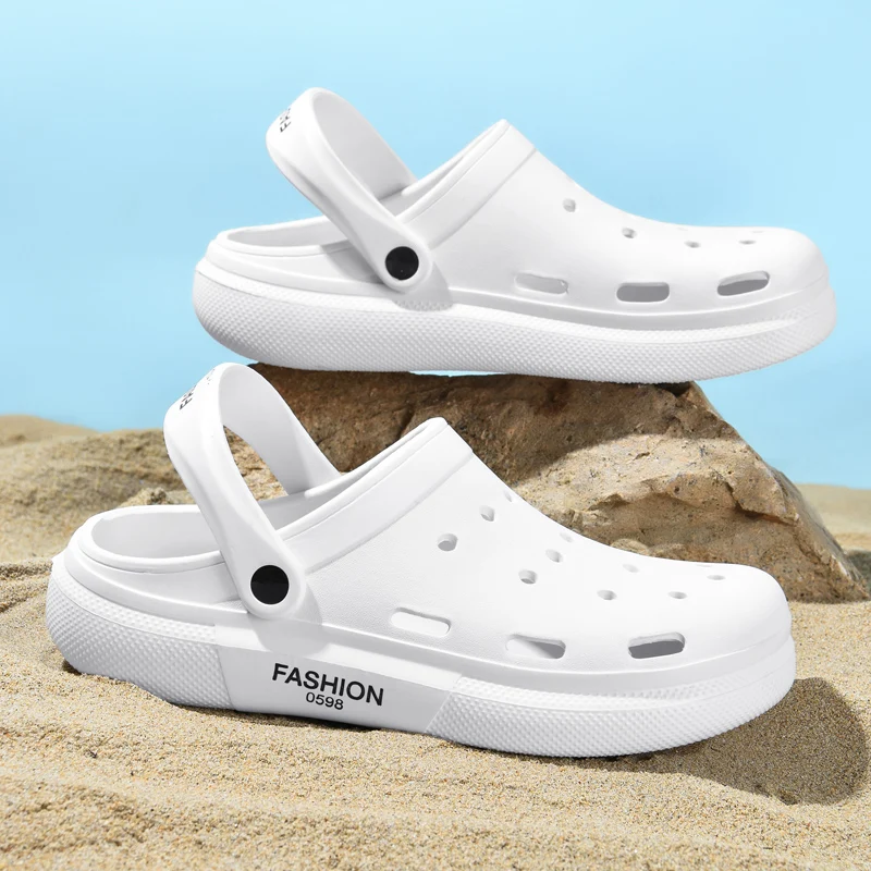 Модные летние пляжные сандалии для мужчин большого размера с мягкой подошвой и