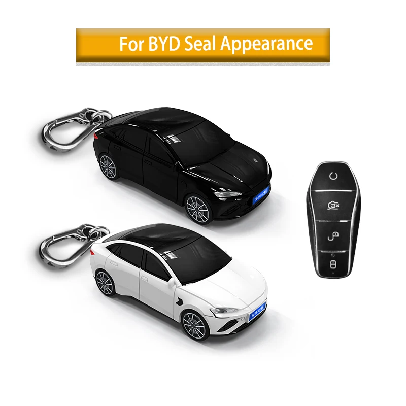 ABS для BYD Seal автомобильный стильный брелок Atto 3 Han EV Dolphin 4 кнопочный смарт-брелок