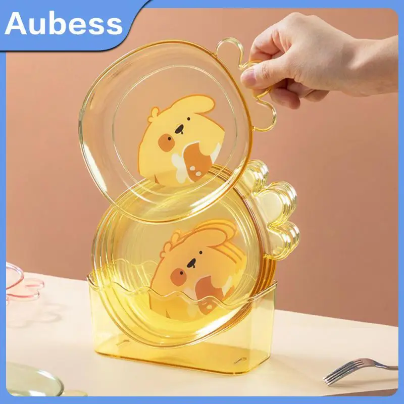 

4pcs Japanese Style Bone Plate Base Drain Storage Spitting Bone Plate Durable Small Plate Food Residue Storage Dish Three Colors
