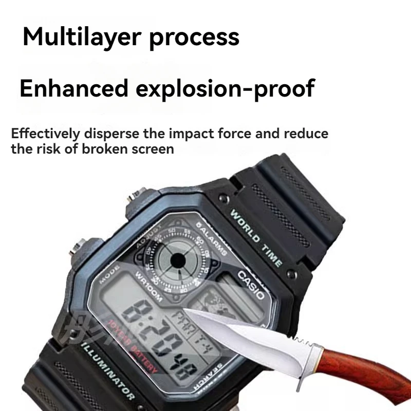 Для Casio AE1200 AE-1200 AE-1200WH полноэкранная пленка H-D AE-1300 износостойкая прозрачная