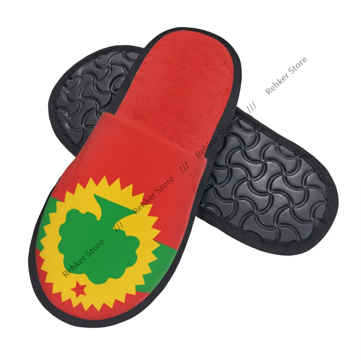 Мягкие плюшевые тапочки Oromo хлопок флаг освобождения передняя обувь