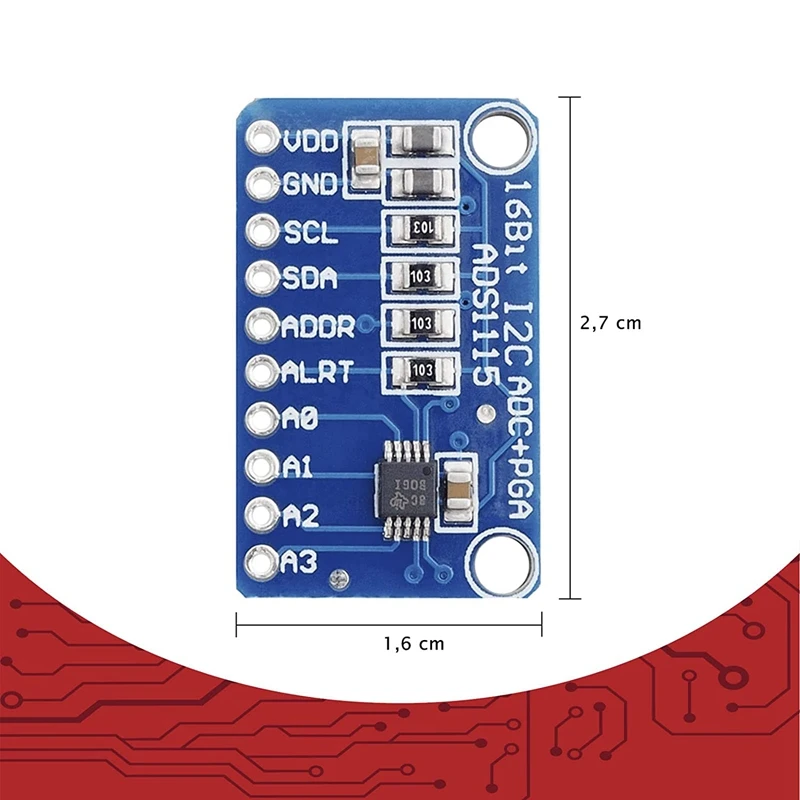 3 модуля АЦП ADS1115 16 бит 4 канала для Arduino и Raspberry Pi