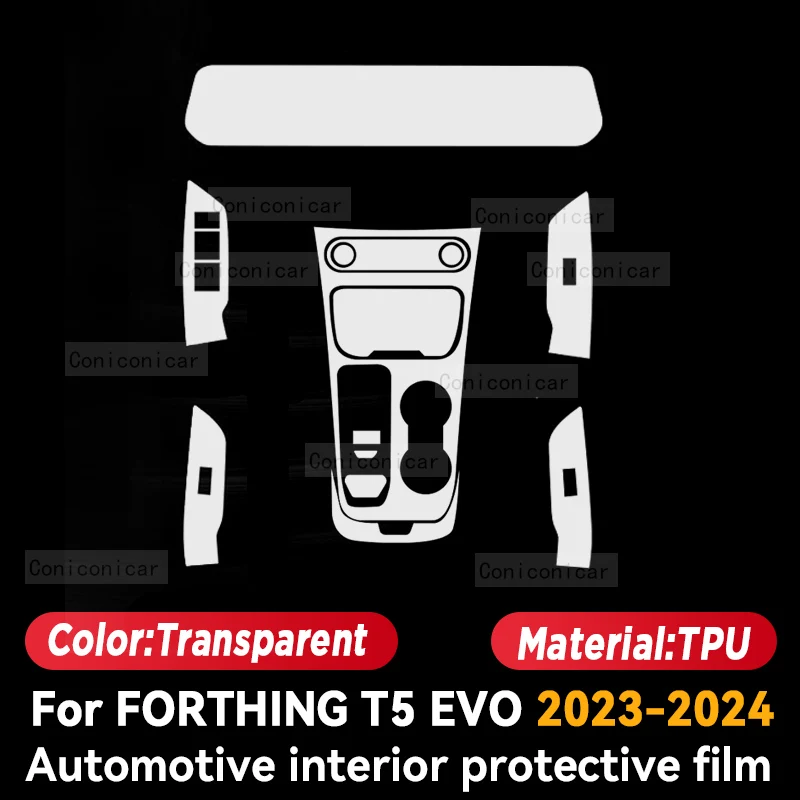 

Для FORTHING T5 EVO 2023 2024, пленка для панели автомобиля, защитная наклейка на приборную панель, внутренняя пленка против царапин, аксессуары
