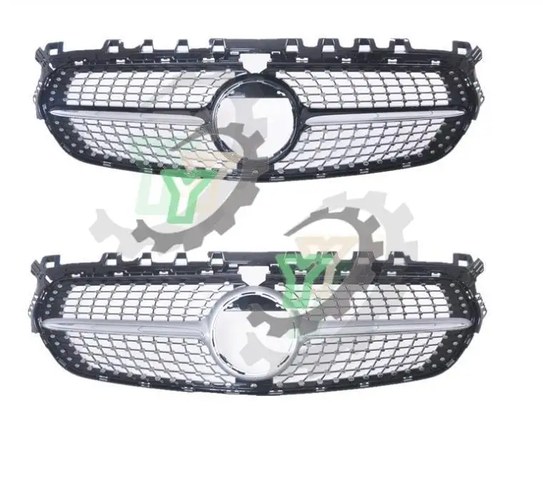 Черно-серебряный передний бампер panamerica GT решетка Алмазный Стиль для Mercedes Benz B Class