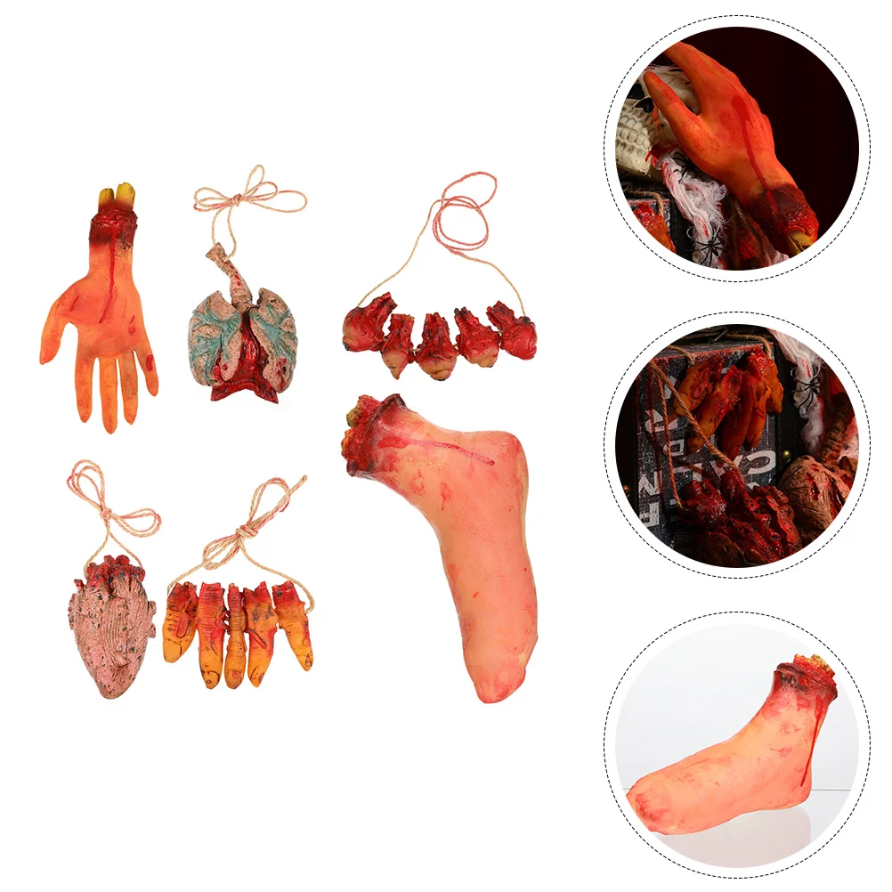 

Body Parts Props: Broken Severed Hand for Haunted House Party Supplies 6pcs